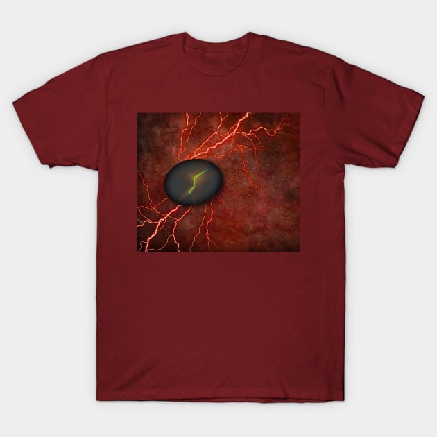 Cracked Stone Emits Light T-Shirt by rolffimages